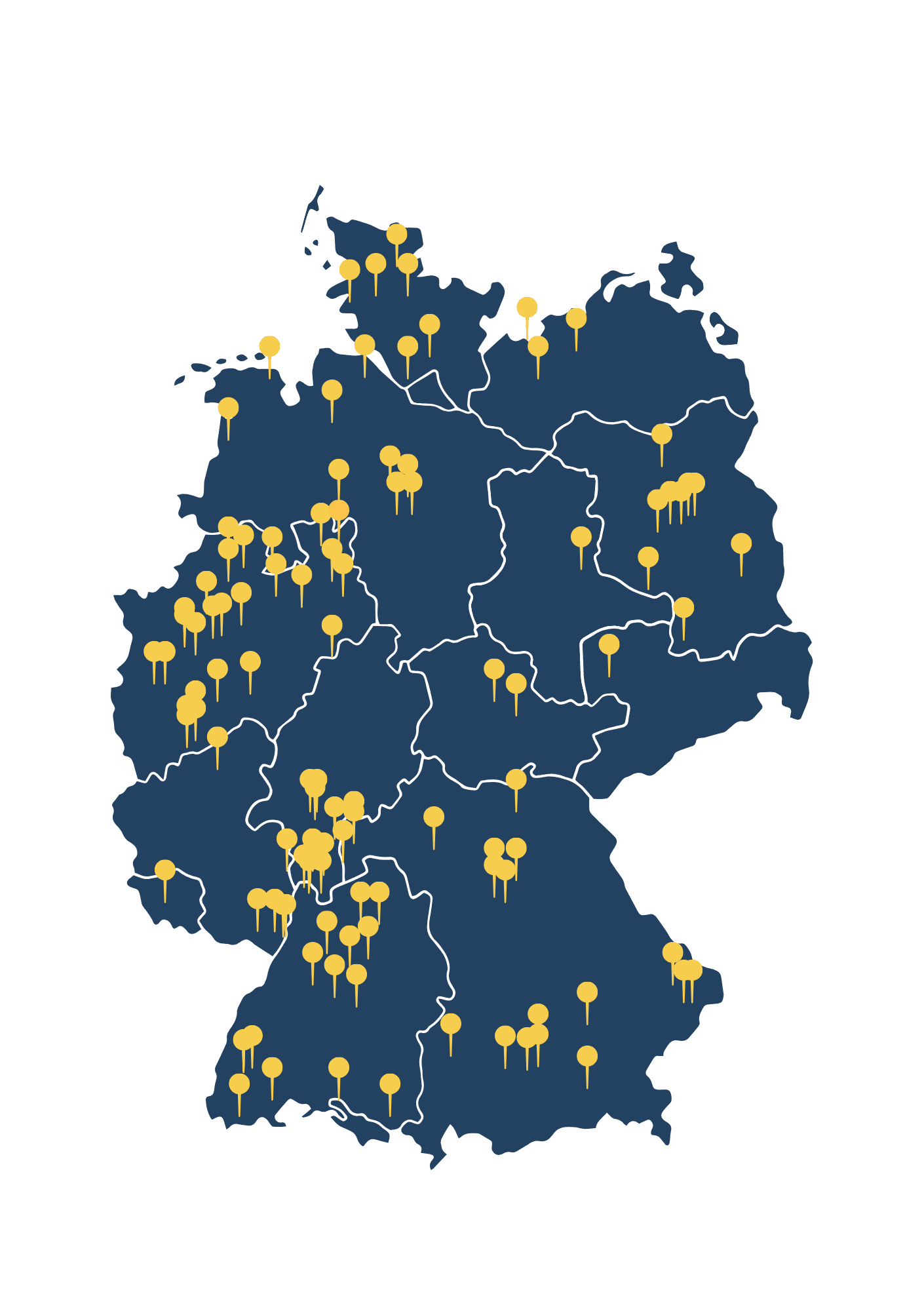 Karte der Smartemis Partner in Deutschland
