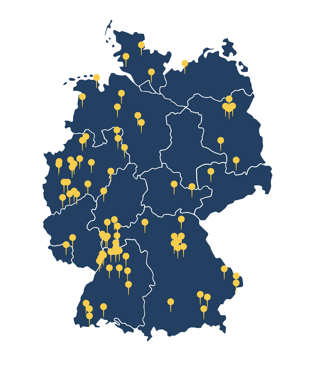Karte der Smartemis Partner in Deutschland