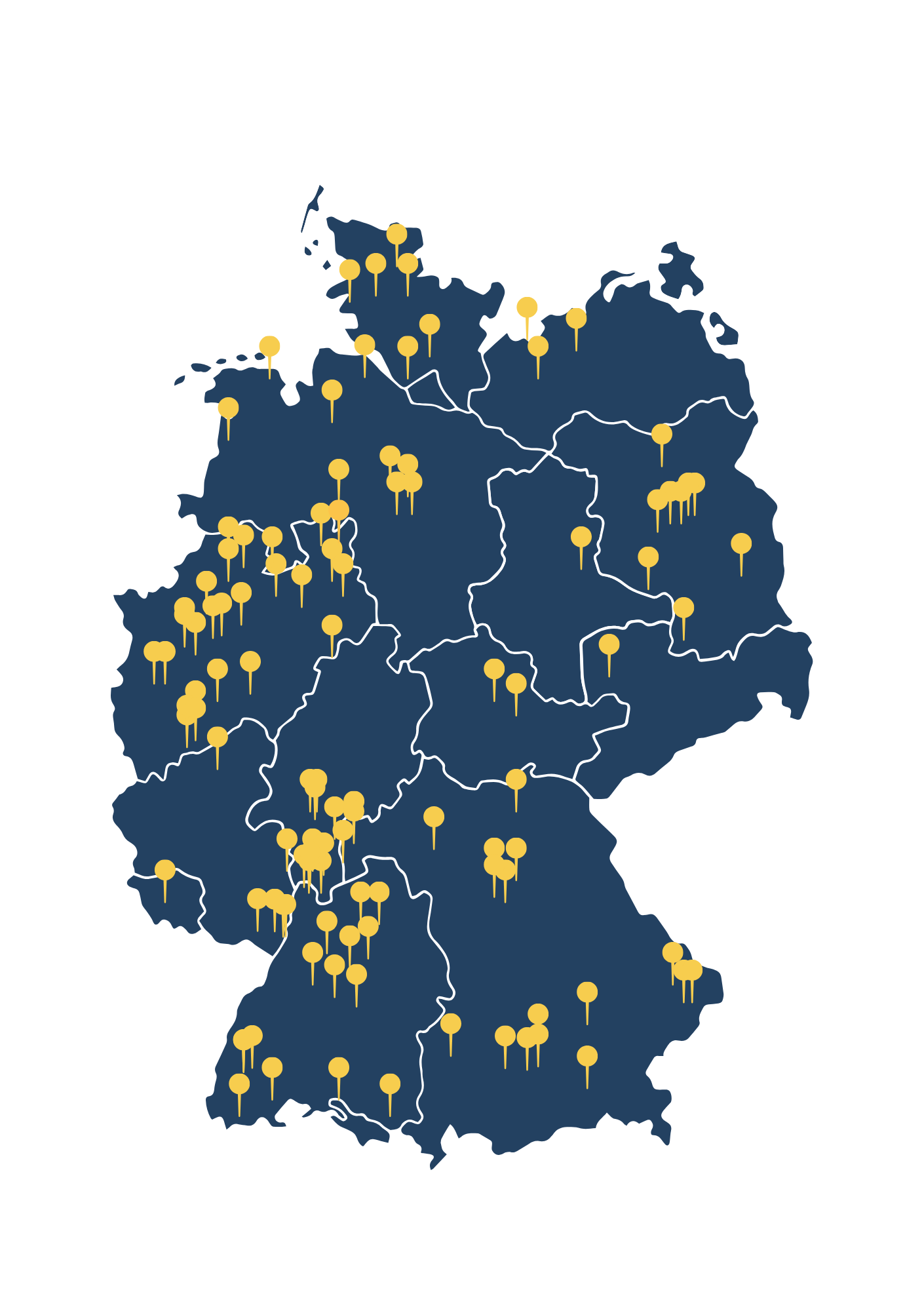 Karte der Smartemis Partner in Deutschland